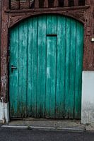 Ancienne porte bleu-vert