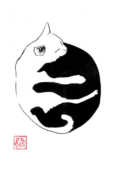 ying yang cat par Péchane Sumie