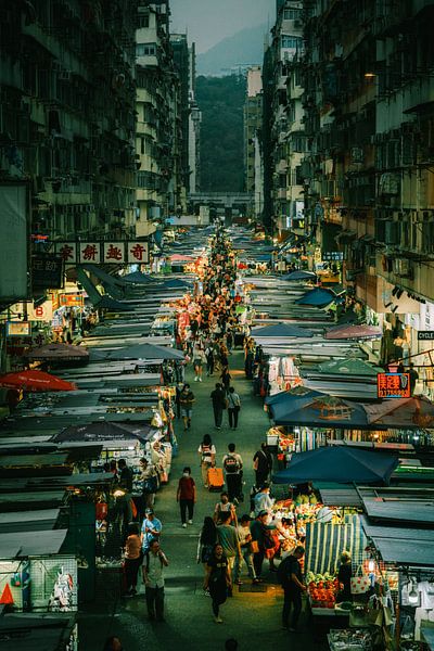 Hong Kong trappenmarkt: bruisend straatleven in de metropool van NZME Photography