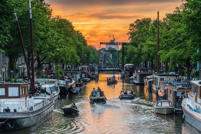 Brouwersgracht sunset by Jeroen de Jongh Photography
