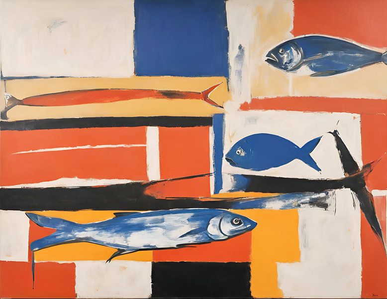 Fish market by Kees van den Burg