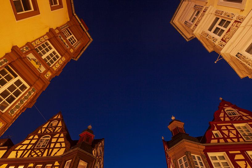 Historic half-timbered house Vier-Türme-Eck, Koblenz, Rhineland-Palatinate, Germany, Europe by Torsten Krüger