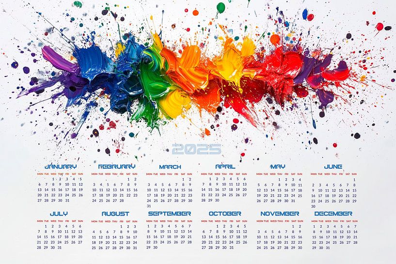 Englischer Kalender 2025 von Harry Hadders Design