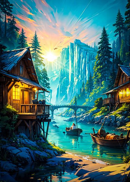 Village Forest Mountain par Ruzerin