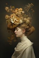 Blumenkopf Frau Digital Art