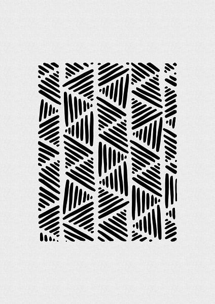 Abstrait noir et blanc I par Orara Studio