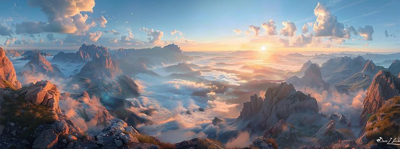 Erwachen der Bergliebe von fernlichtsicht