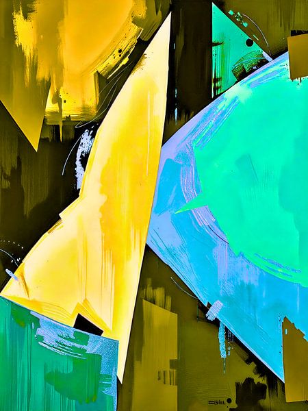 Ätherische geometrische Abstraktion – Tiefe &amp; Bewegung von The Art of Mark Fischer