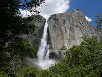 Large waterfall in Yosemite National Park in California