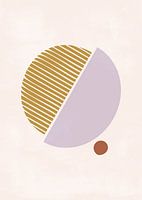 Halve delen oker en lila