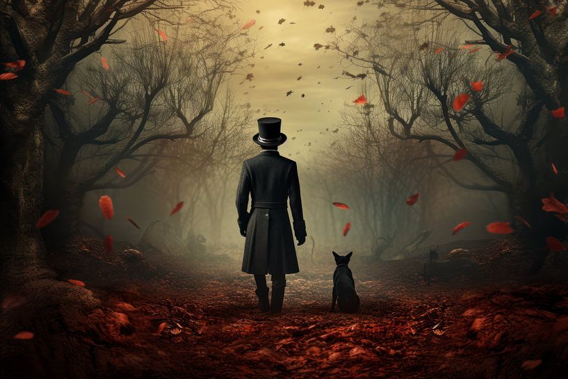 La forêt avec grand-père et le chien Rex par Ellen Reografie