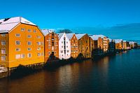 Coloured houses in Tronheim, Norway