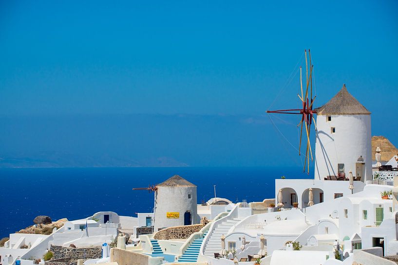 Mill in village of Oia on Santorini, Greece by Jan Fritz