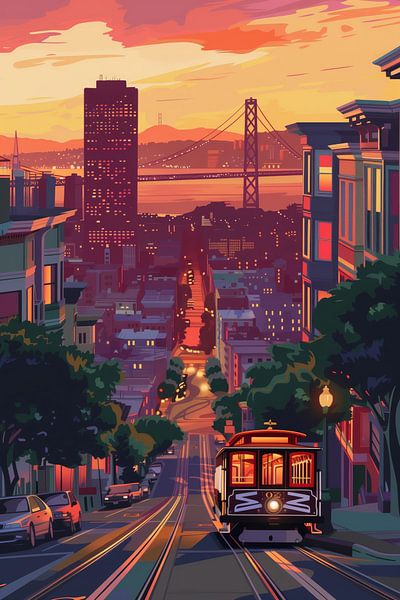 San Francisco Illustration von ARTemberaubend
