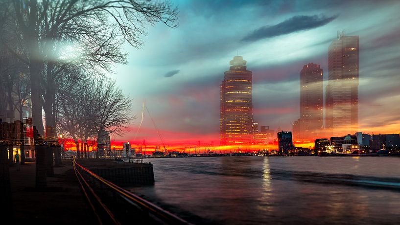 Besondere Skyline Rotterdam von Lesley Gudders