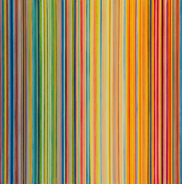 Bunte, enge Streifen malen von Anja Namink - Gemälde