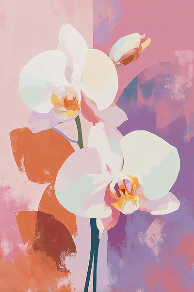 Orchidee in Abstract no.3 van Studio BB