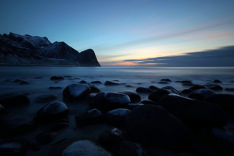 Sonnenuntergang in Unstad von Wim Frank