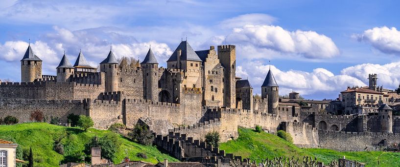 Carcassonne fortress in France by Achim Thomae Photography