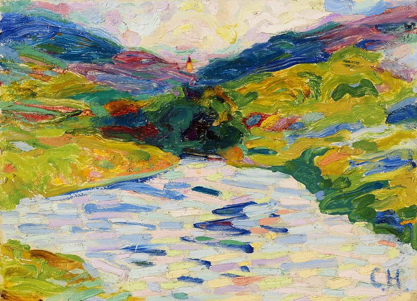 Landschaft mit Flusslauf, CURT HERRMANN, Um 1910 von Atelier Liesjes