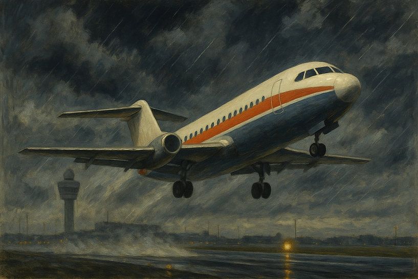 Door Weer en Wind - Le Fokker F28 décolle de l'aéroport de Schiphol par Dennis Klaassen