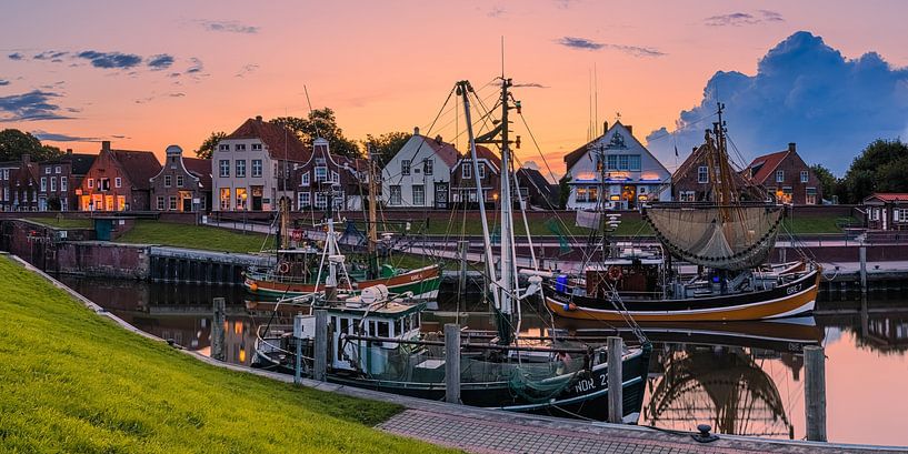 Panorama of Greetsiel harbour by Henk Meijer Photography