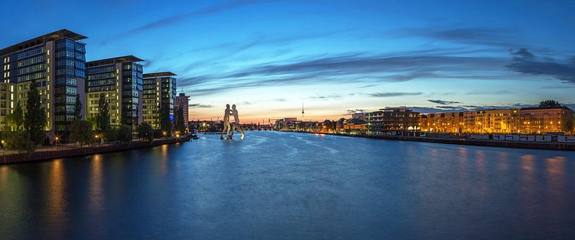 Berlin Panorama Molecule Man and Osthafen by Frank Herrmann