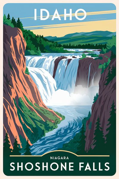 Idaho Vintage Travel Poster von Poster Art Shop