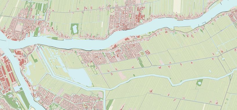 Carte de Nieuw-Lekkerland par Rebel Ontwerp