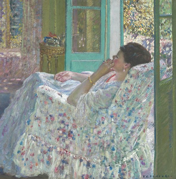 Nachmittag - Gelber Raum, Friedrich Carl Frieseke von Meisterhafte Meister