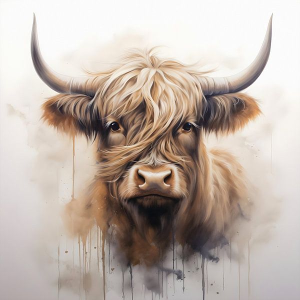 Kleine Schotse Hooglander Portret van But First Framing