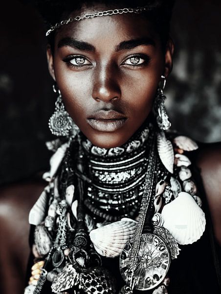 Porträt einer afrikanischen Frau von Carla Van Iersel
