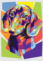 Dackel WPAP Kunst