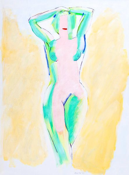 Stehender Akt von Antonie van Gelder Beeldend kunstenaar