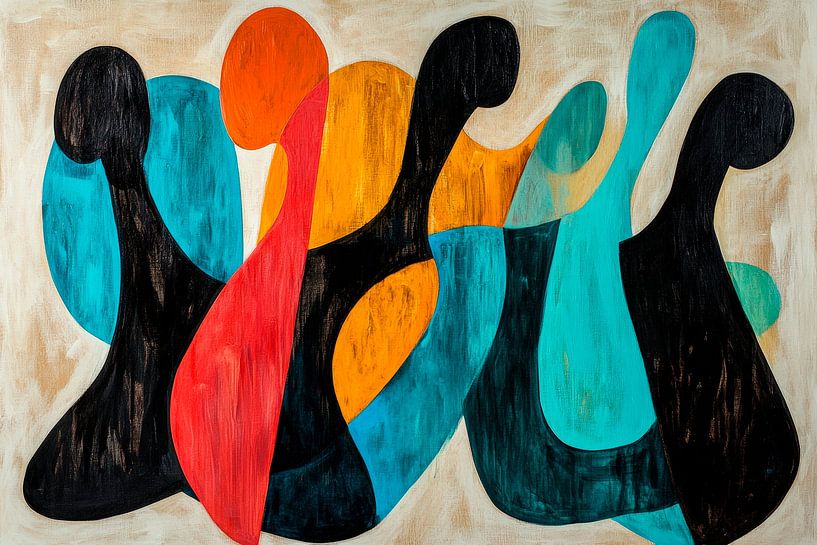 Formes de couleurs abstraites - Art moderne par Poster Art Shop