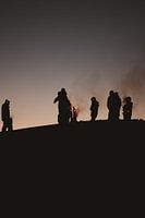 Campfeuer in den Bergen