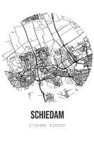 Schiedam (Süd-Holland) | Karte | Schwarz-Weiß