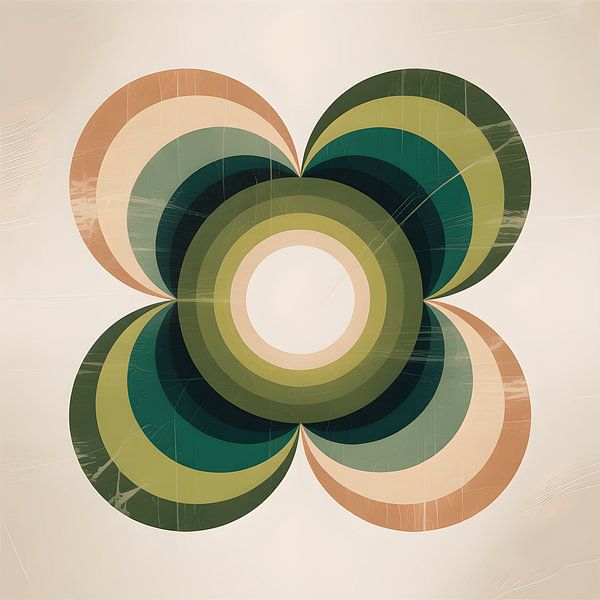 Abstrakter Retro-Kreis von CanvasbyCaro