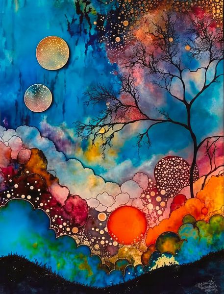 fließend dynamisch abstrakt von Virgil Quinn - Decorative Arts