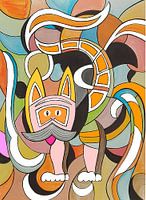 Katze verloren in ihrer Umgebung