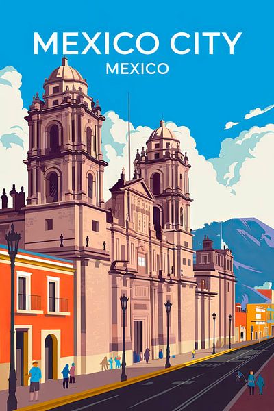 Mexico City, Mexique par Poster Art Shop