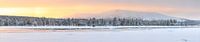 Winter panorama of the mountains of Swedish Lapland