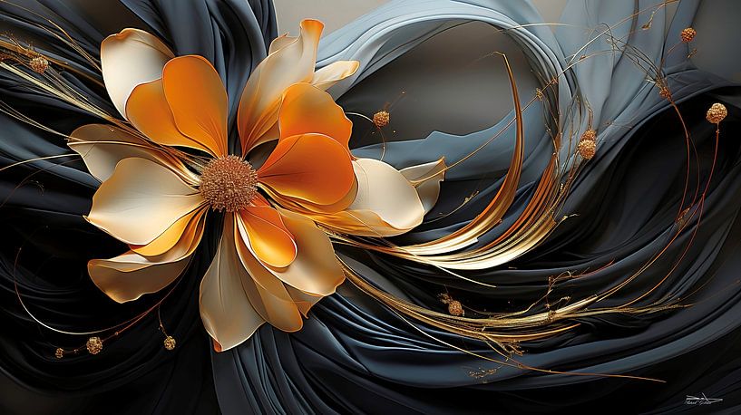 schwarz-gold-silber von Gelissen Artworks