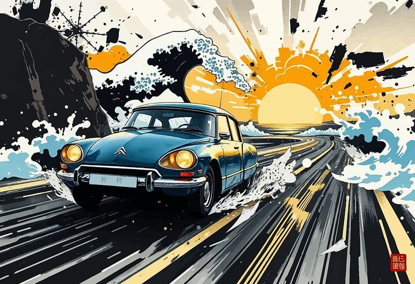 Citroën DS - L'esprit d'élégance à l'encre par MIROKKU