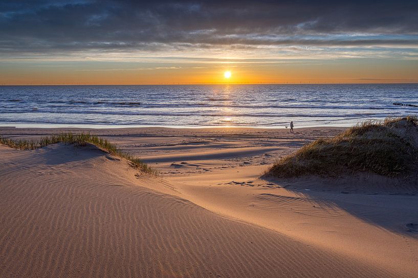 Soleil couchant à Schoorl aan Zee de Kerf par René Groeneveld
