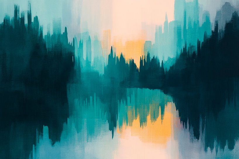 Blaue Reflexionen von Poster Art Shop