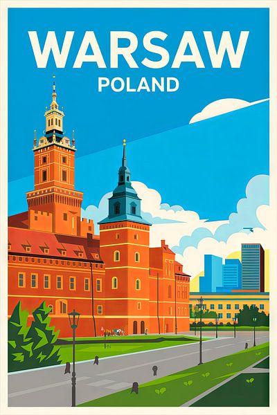 Warsaw, Poland. by Poster Art Shop