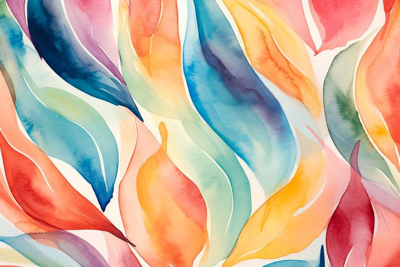 Dynamisch abstract van Virgil Quinn - Decorative Arts