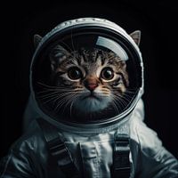Portrait d'un chat astronaute
