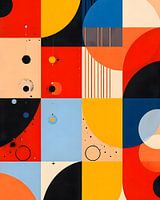 Abstracte geometrische kunst met levendige kleuren